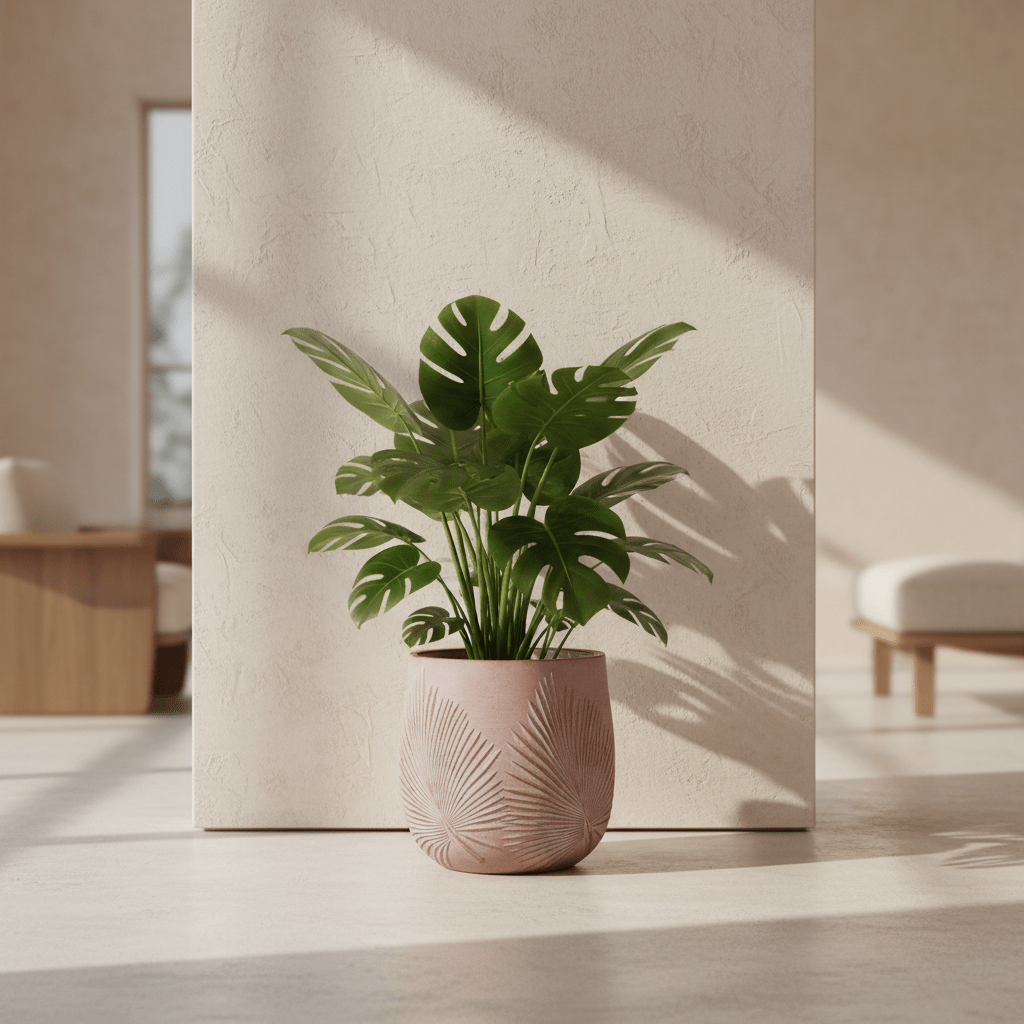 Palm Courtyard Planter
