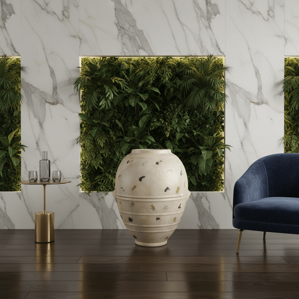 Ivory Mosaic Planter