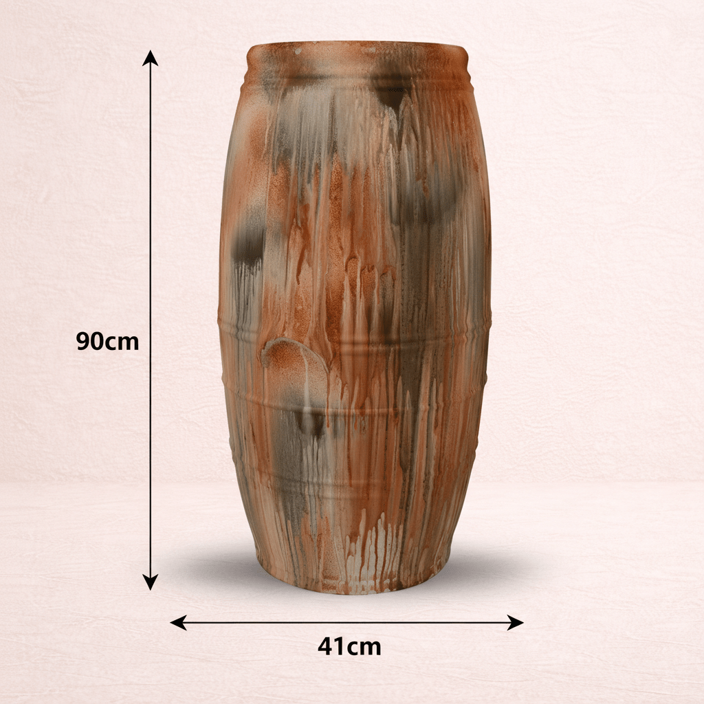 Rustfall Barrel Planter